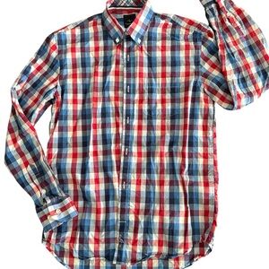 Tailorbyrd Red and Blue Button Down Shirt